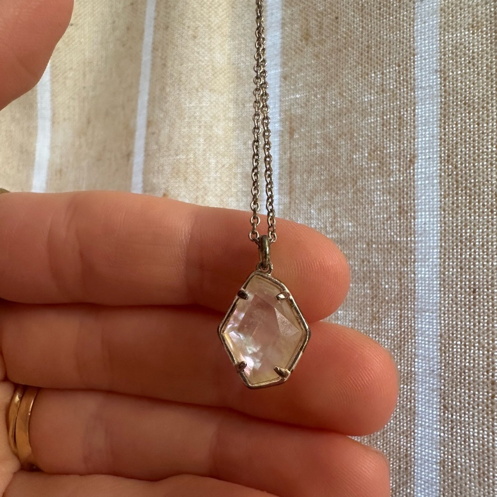 Kendra Scott Elegant Silver Pendant Necklace